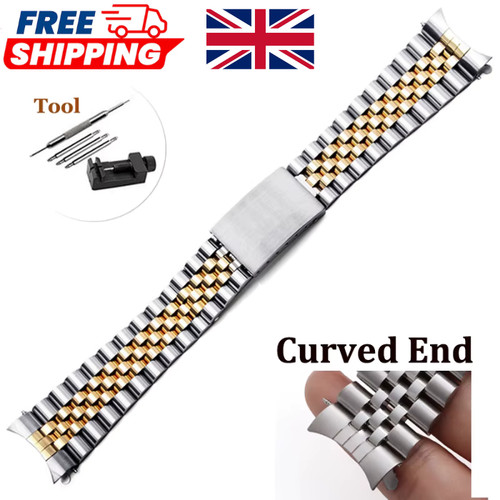 Luxury curved end watch band - end,