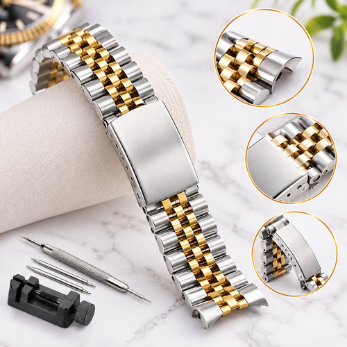Luxury curved end watch - end, band